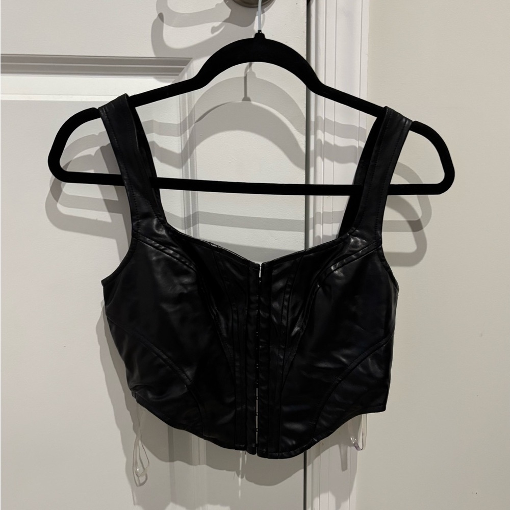 Black Corset Crop Top XS